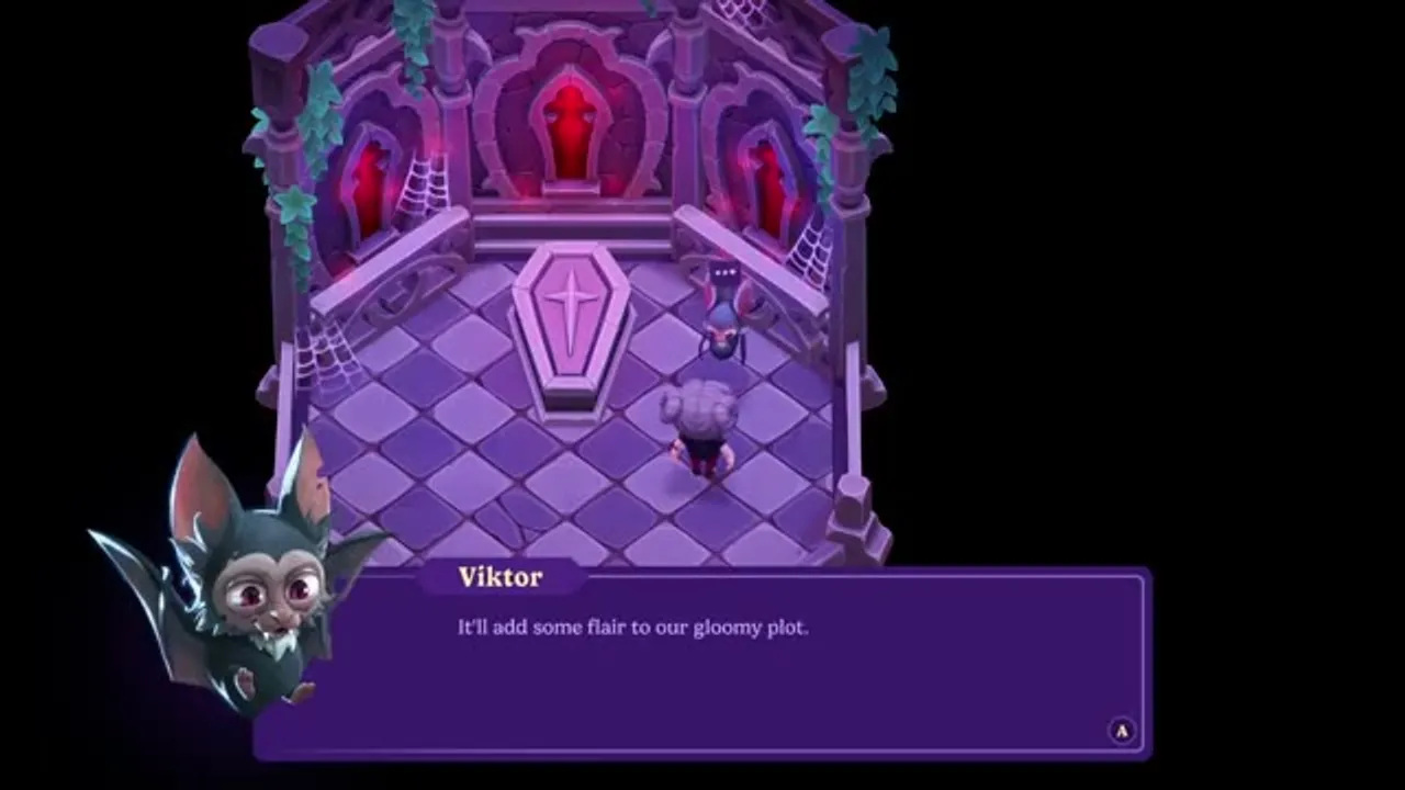 The catacombs reward exploration — ruined stone, water and a golem, best navigated in bat form.